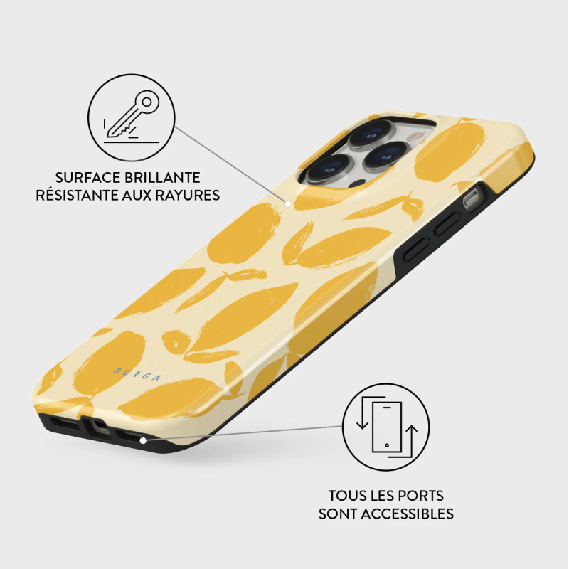 Coque iPhone 13 Pro Rigide Motifs Lemon Tart