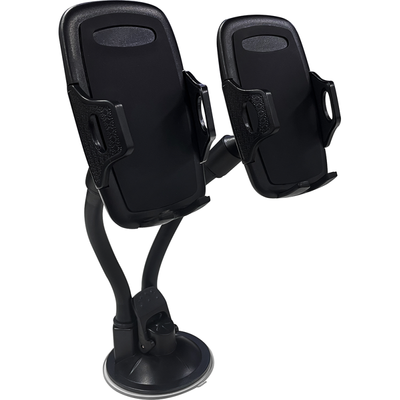 Double Support Voiture Ajustable sur Pare-brise Noir Bigben