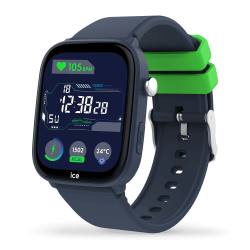 Montre connectée ICE SMART Junior 3.0 Find My Rectangulaire avec Bracelet Silicone Bleu