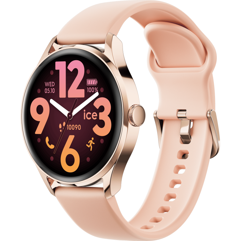 Montre connectée ICE SMART 3.0 Ronde avec Bracelet Milanaise Rose gold / Nude