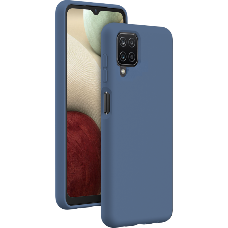 Coque Samsung Galaxy A12 Silicone SoftTouch Bleue Bigben
