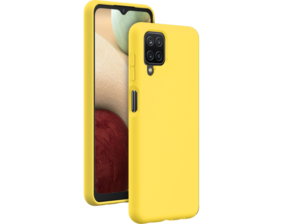 Coque Samsung Galaxy A12 Silicone SoftTouch Jaune Bigben