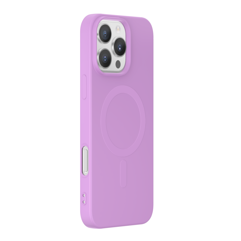 Coque Silicone iPhone 16 Pro Compatible MagSafe Violette Bigben