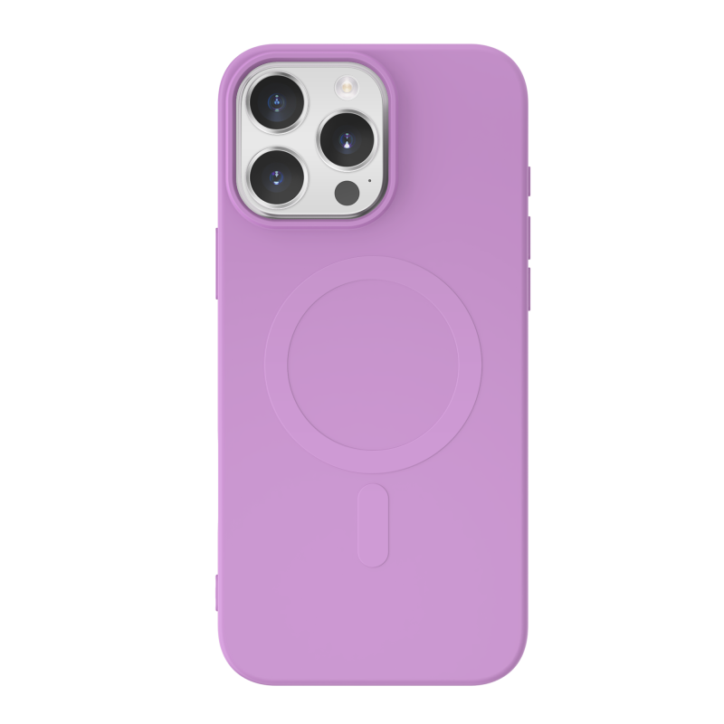 Coque Silicone iPhone 16 Pro Compatible MagSafe Violette Bigben