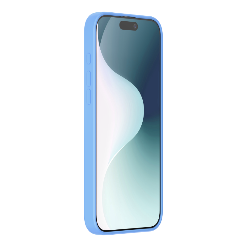 Coque Silicone iPhone 16 Pro Compatible MagSafe Bleue Bigben