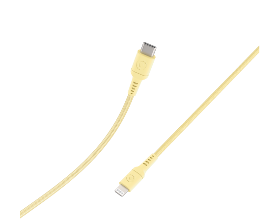Câble Tissé USB C / Lightning 3A 1.2m PD 60W Fresh Butter