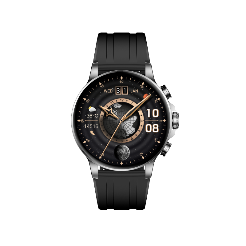 Montre connectée Round Noire + bracelet noir Bigben