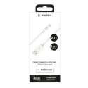 Câble USB A/micro USB 1,2m Blanc - 100% Plastique recyclé Bigben