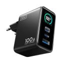 Chargeur USB A + 2 USB C Leopard 100W 3 ports USB A+2C Power Delivery GaN Noir