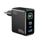 Chargeur USB A + 2 USB C Leopard 100W 3 ports USB A+2C Power Delivery GaN Noir