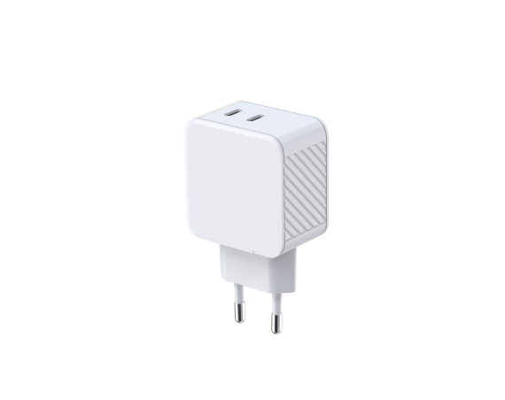 Chargeur 2 USB C 45W Power Delivery GaN Blanc Bigben
