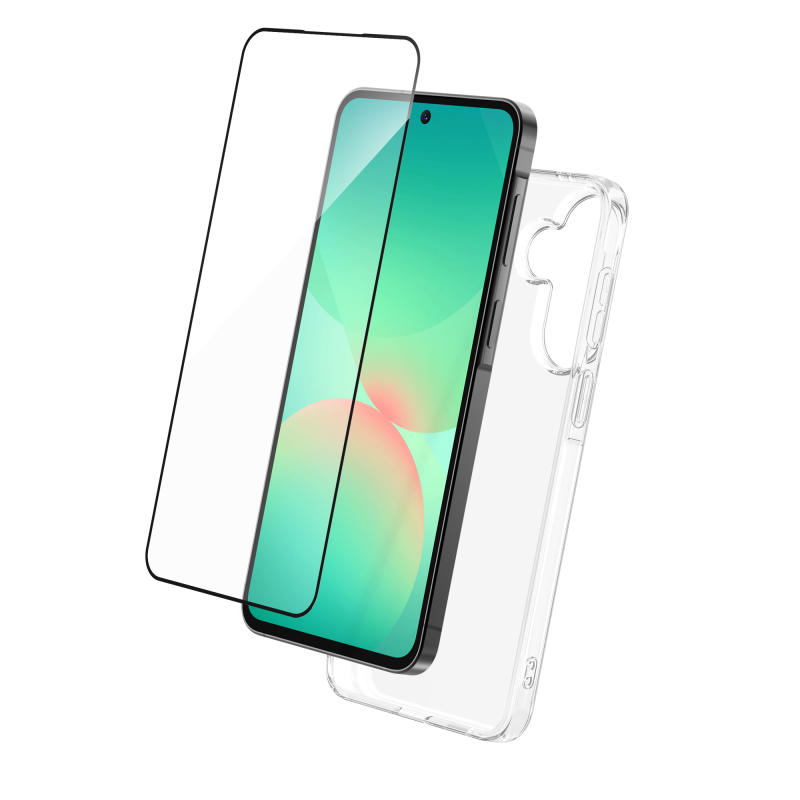 Pack 2 en 1 Coque Samsung Galaxy A57 5G Souple Transparente + Protège écran 2.5D  + SmartFrame™  - Certifié GRS Bigben