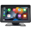 Ecran multimédia de voiture 7'' Carplay/Android Auto/MirrorLink avec pare-soleil Fixation tableau de bord Noir
