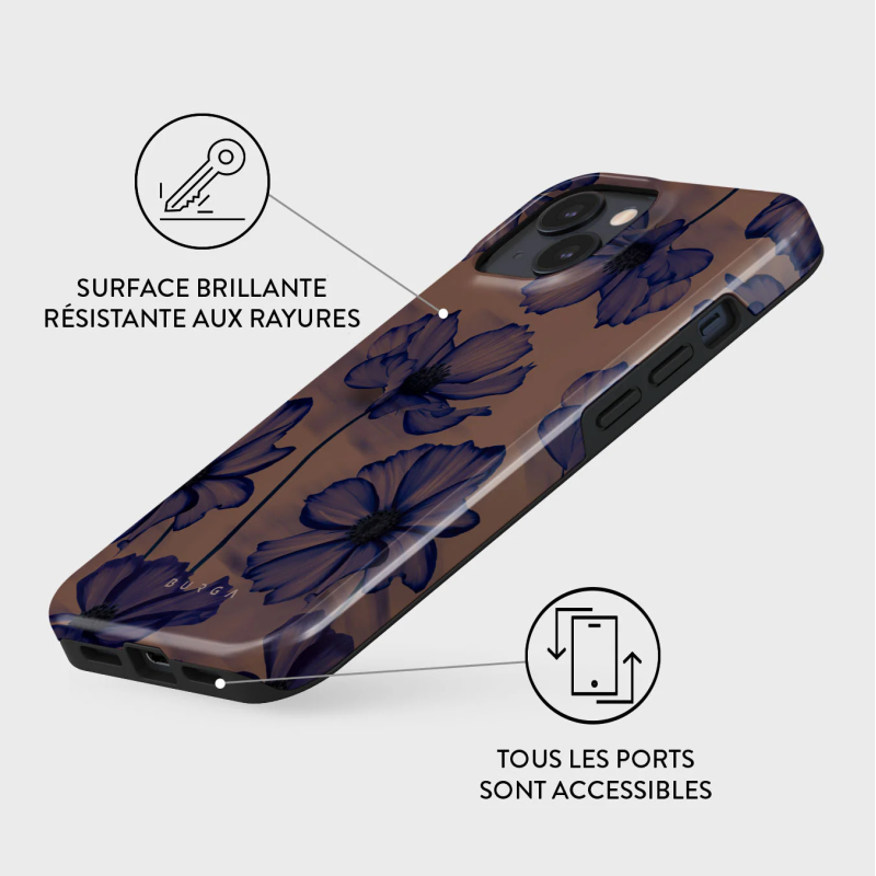 Coque MagSafe iPhone 15 Tough Motifs Velvet Night Burga