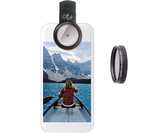 Objectif caméra Super Macro pour smartphone Super Polarizer Pro Noir Clipeyz