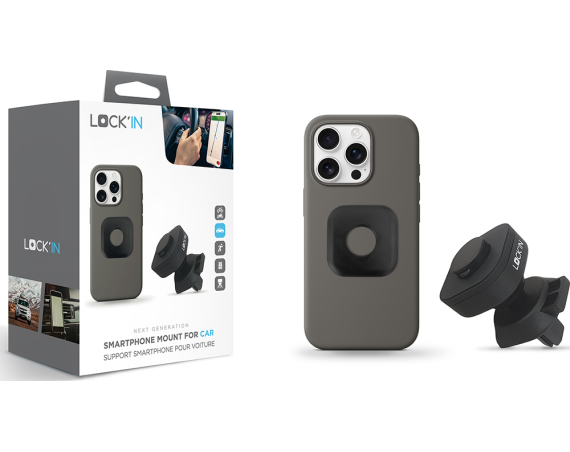 Support Voiture Ventilation Noir Lock'in