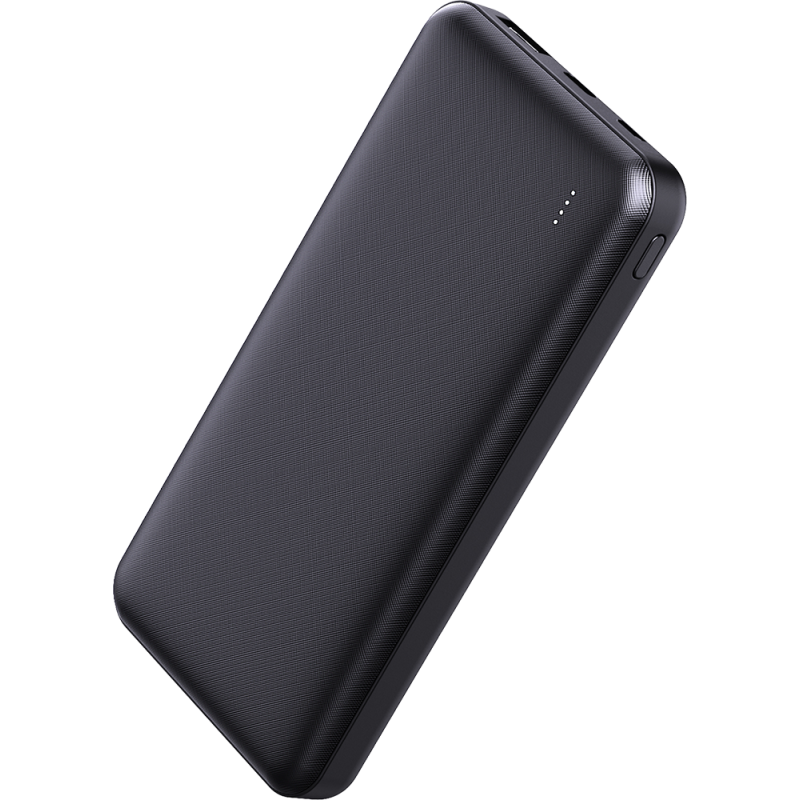 Powerbank USB A+A+C 10000mAh FastCharge + Câble USB A/USB C - Noir - WOW