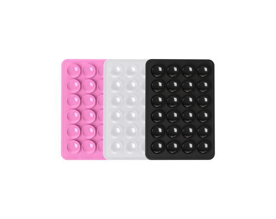 Pack de 3 supports téléphone noir rose transparent Bigben