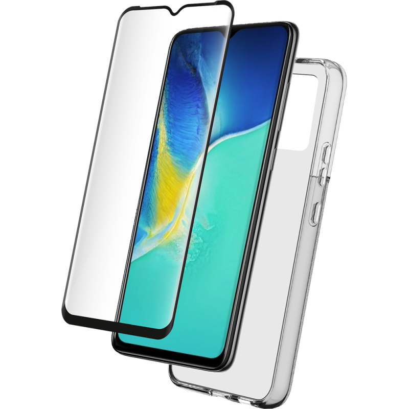 Pack Vivo Y55 5G Coque Transparente + Verre trempé Bigben