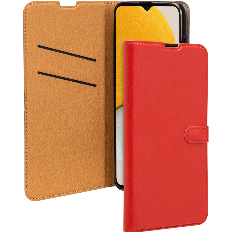 Folio Wallet Samsung Galaxy A13 4G Rouge avec languette de fermeture Bigben