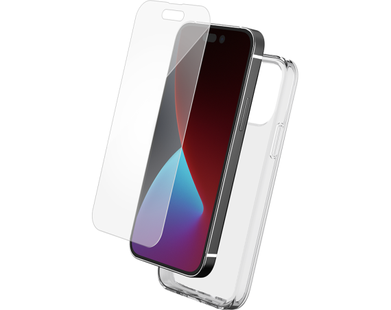 Pack Apple iPhone 14 Pro Max Coque Transparente + Verre trempé  Bigben
