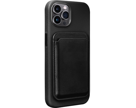 Coque Apple iPhone 14 Pro Compatible MagSafe avec porte-carte amovible Noire Bigben