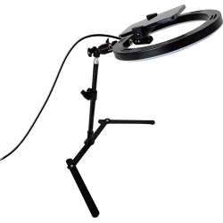 Kit Influence Macro Anneau lumineux Blanc avec trépied sur table Bigben