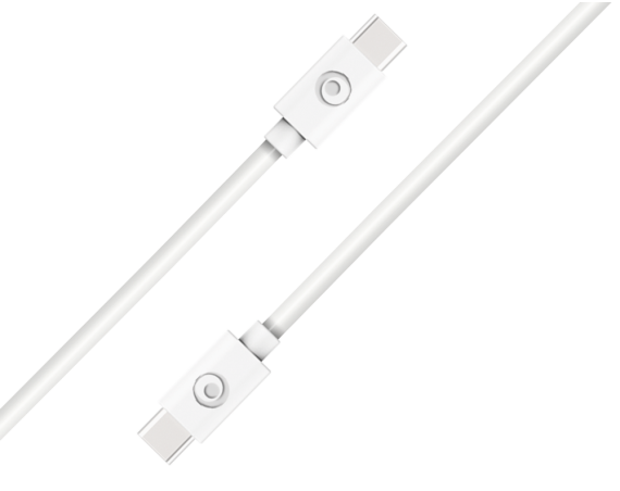 Câble  USB C/USB C 1,2m Blanc - 100% Plastique recyclé Bigben