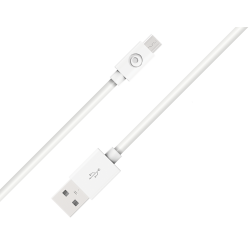 Câble USB A/micro USB 1,2m Blanc - 100% Plastique recyclé Bigben