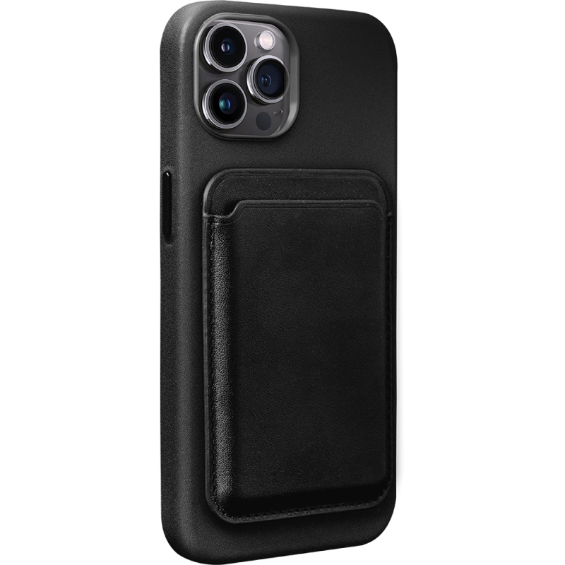 Coque Apple iPhone 14 Pro Max Compatible MagSafe avec porte-carte amovible Noire Bigben