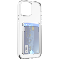Coque Apple iPhone 14 Pro Max Hybride avec porte-carte intégré Transparente Bigben