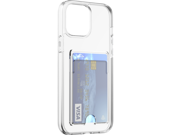 Coque Apple iPhone 14 Pro Max Hybride avec porte-carte intégré Transparente Bigben