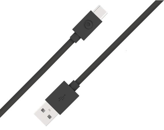 Câble  USB A/USB C 1,2m Noir - 100% Plastique recyclé Bigben