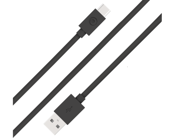 Câble  USB A/USB C 2m Noir - 100% Plastique recyclé Bigben