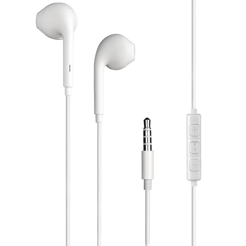 Ecouteurs Jack 3.5mm - 70% Plastique recyclé Blanc Bigben