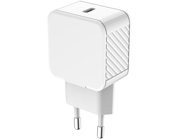 Chargeur maison 25W Power Delivery  Blanc - 100% Plastique recyclé Bigben