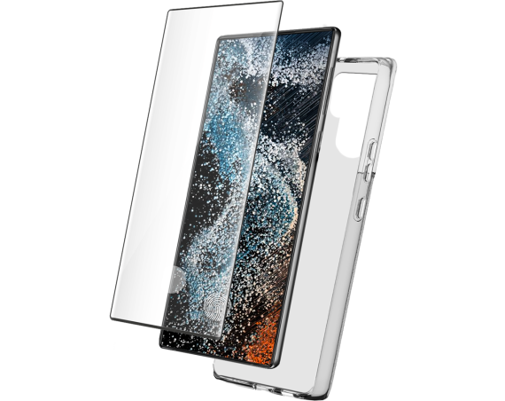 Pack Samsung Galaxy S23 Ultra 5G Coque Transparente + Verre trempé