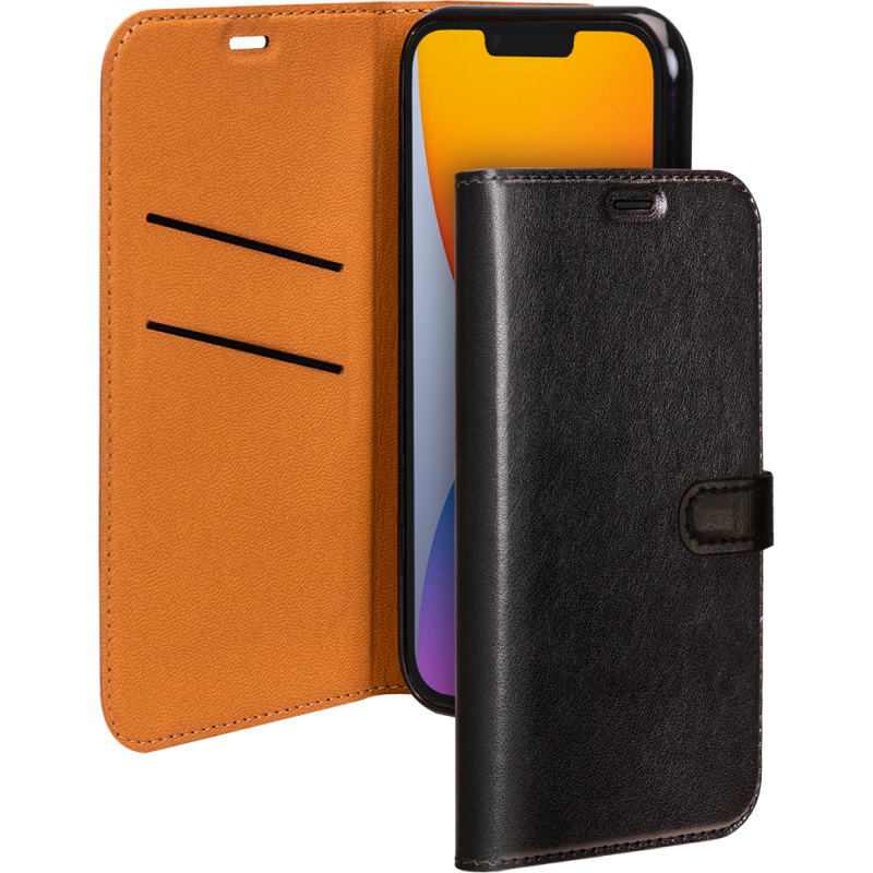 Folio Wallet Apple iPhone 14 Plus Noir avec languette de fermeture Bigben