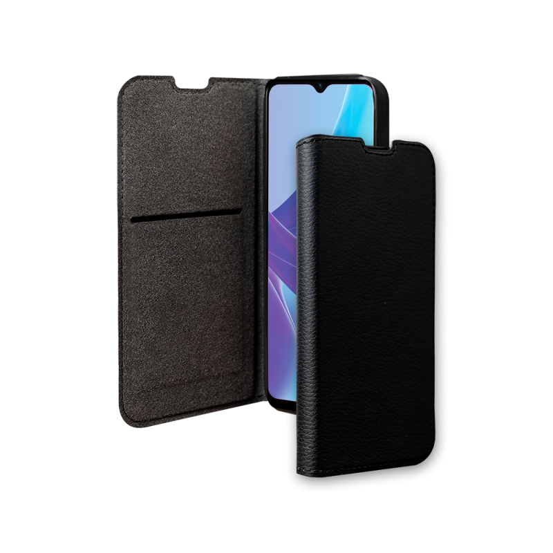 Folio Wallet Oppo A57 / A57S Noir - 65% Plastique recyclé Certifié GRS Bigben