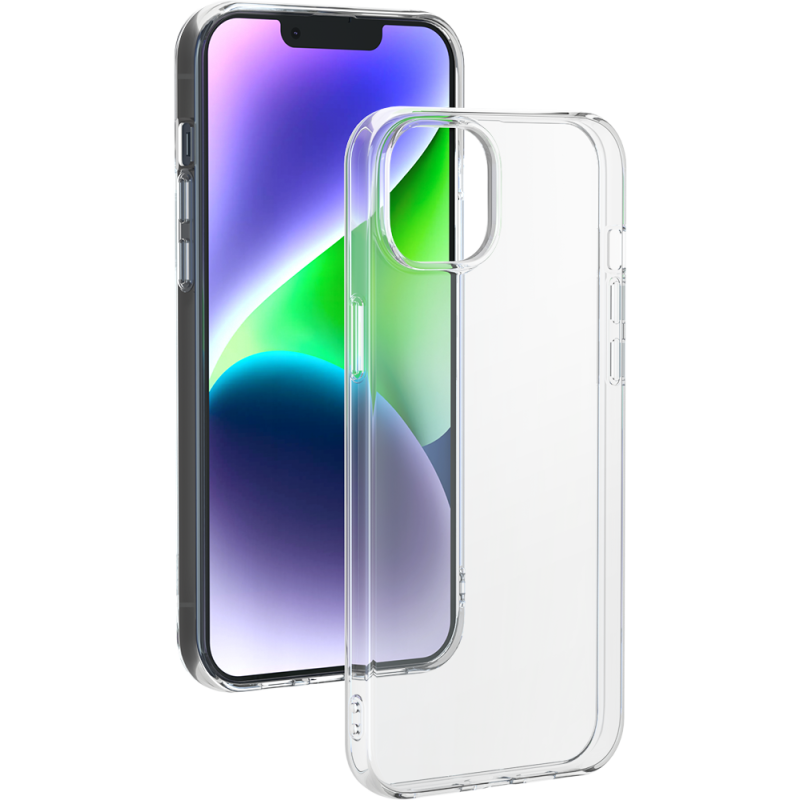 Coque Apple iPhone 14 Plus Silisoft souple Transparente - Origine France Garantie Bigben