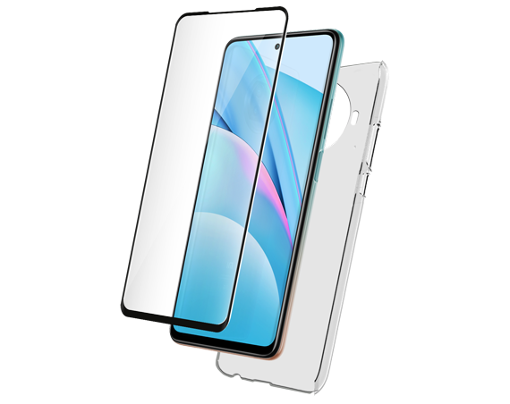 Pack Xiaomi Mi 10T Lite Coque Transparente + Verre trempé  Bigben
