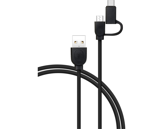 Câble 2 en 1 USB A/micro...