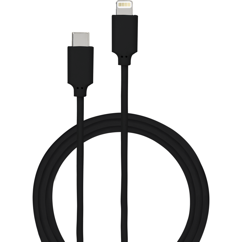 Chargeur voiture 20W Power Delivery + Câble USB C/Lightning Noir Bigben