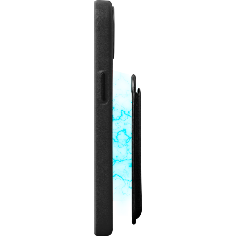 Coque Apple iPhone 14 Pro Max Compatible MagSafe avec porte-carte amovible Noire Bigben