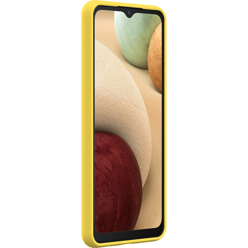 Coque Samsung Galaxy A12 Silicone SoftTouch Jaune Bigben
