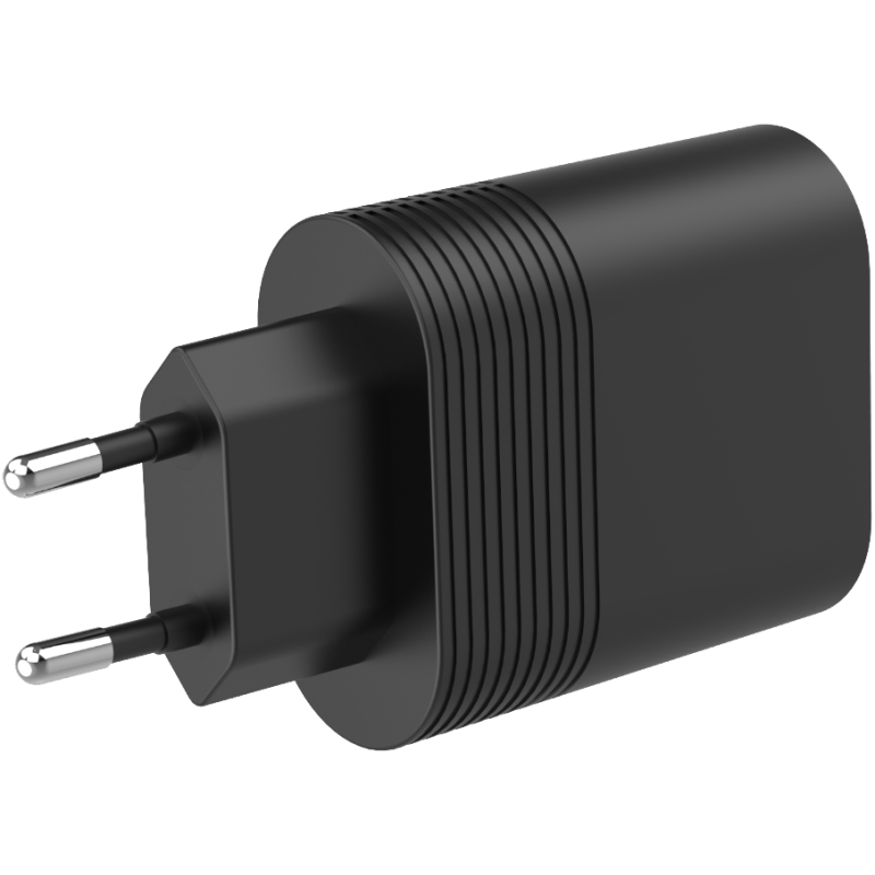 Double Chargeur maison USB A+C PD 32W (12+20W) Power Delivery Noir Bigben