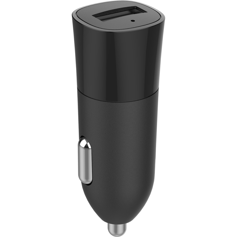 Chargeur voiture 2.4A FastCharge + Câble USB A/micro USB Noir Bigben