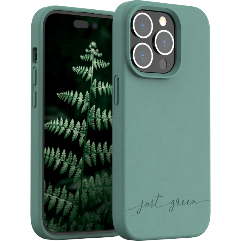 Coque iPhone 14 Pro Natura Night Green - Eco-conçue Just Green
