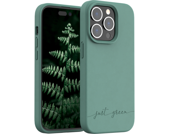 Coque iPhone 14 Pro Natura Night Green - Eco-conçue Just Green