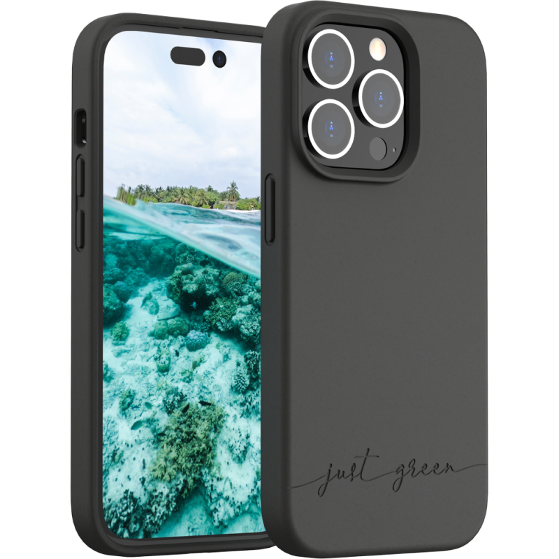 Coque iPhone 14 Pro Natura Noire - Eco-conçue Just Green